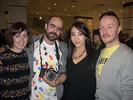 British fashion designers Bruno Basso and Christopher Brook (BASSO & BROOK) and Saida Amir